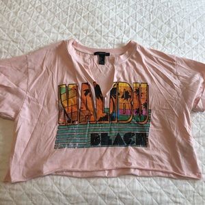 Forever 21 Pink Malibu Crop Top